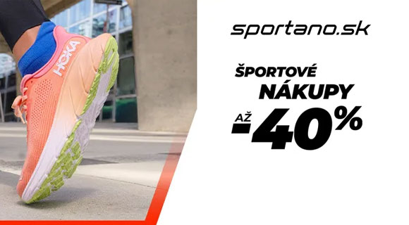 Zľavový kód až - 40% zľava na športové produkty na Sportano.sk
